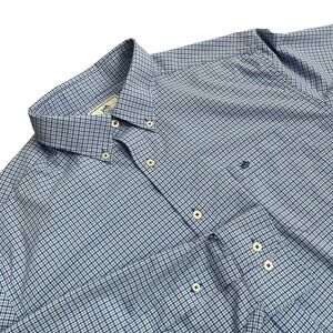 Southern Tide Intercoastal Shirt Mens XL Blue Gingham Performance Stretch